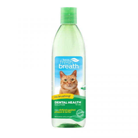 FBWA16Z-CT TropiClean Fresh Breath Dental Health Solution for Cats, 16oz 1
